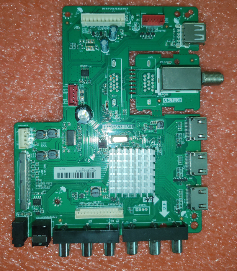 Photography Quiz - T.MS3683.U801 4K TV motherboard, physical photo,