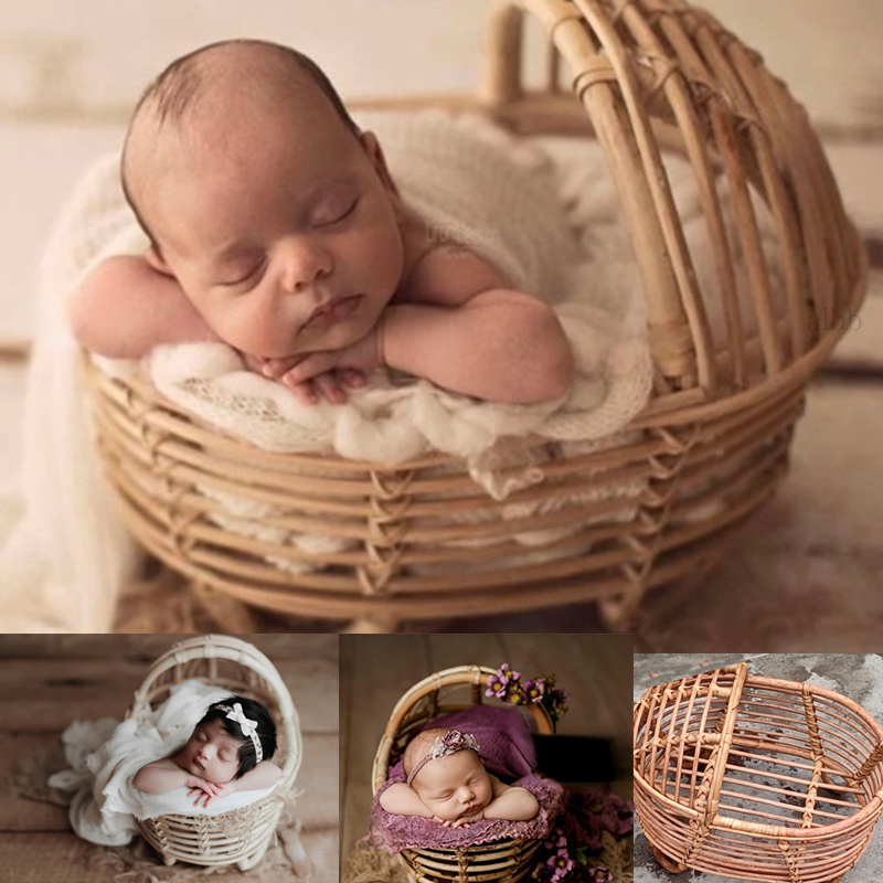 Photography Still Life - Newborn Photography Props Rattan Round Container