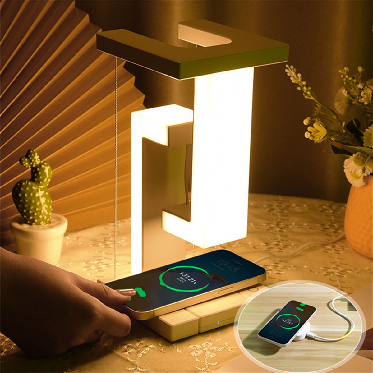 Tethering Cable Usb - Floating Desk Lamp With Wireless Charger,