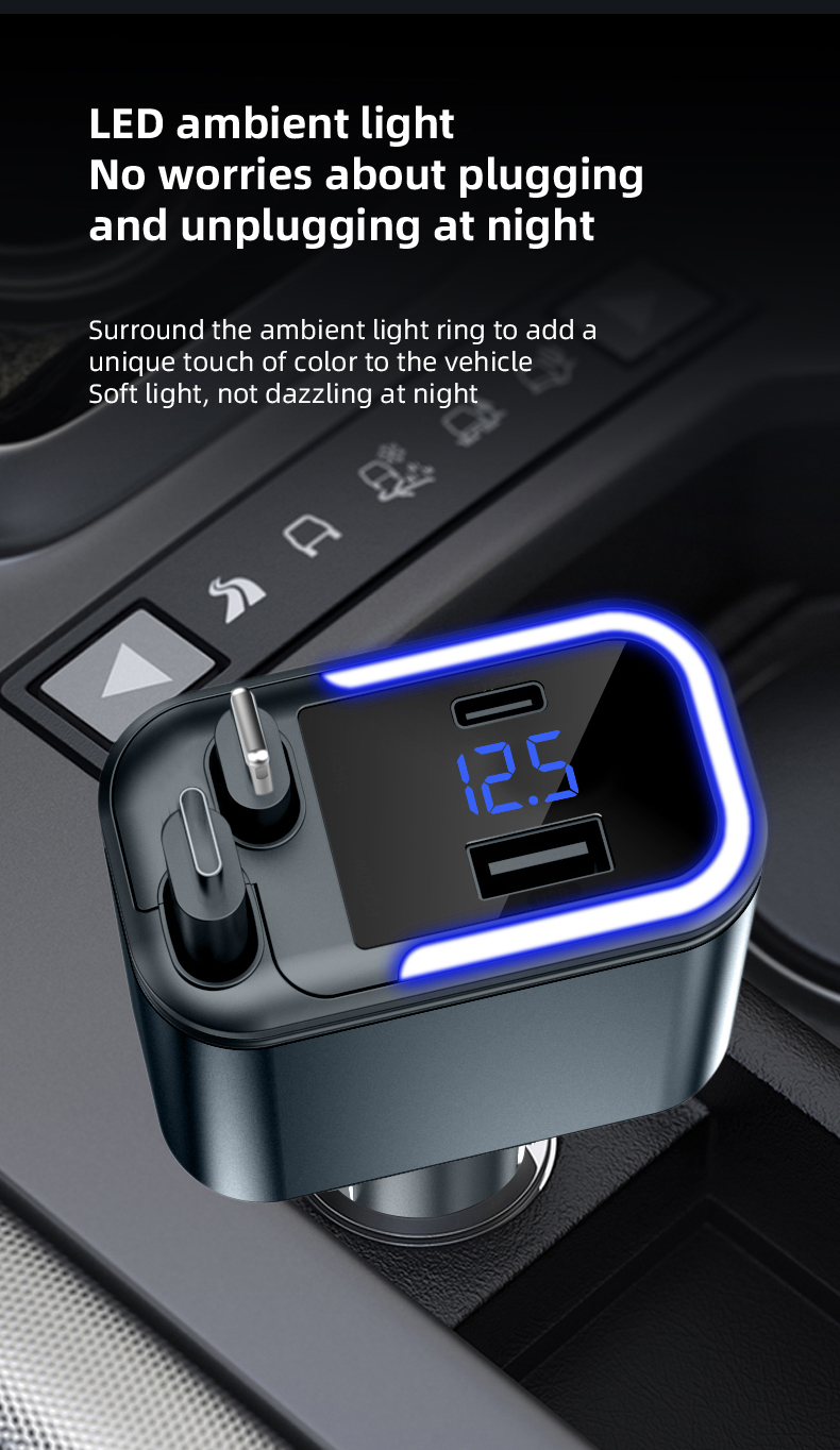 Car Charger Adaptor 120W Fast  - огляд і ціна Tethering Cable Usb