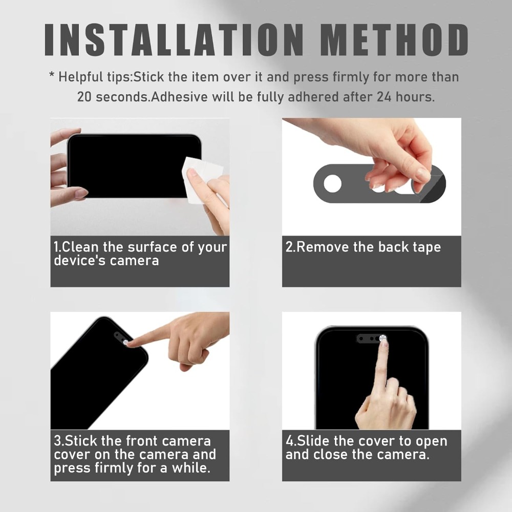 1-4Pcs Black Webcam Cover for  - огляд і ціна Photography Zooming