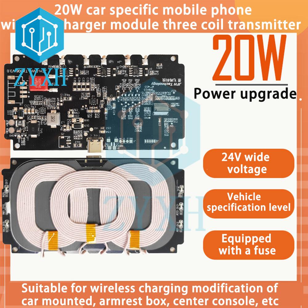 20W 22W Car Wireless Charging  - огляд і ціна Tethering Cable Usb