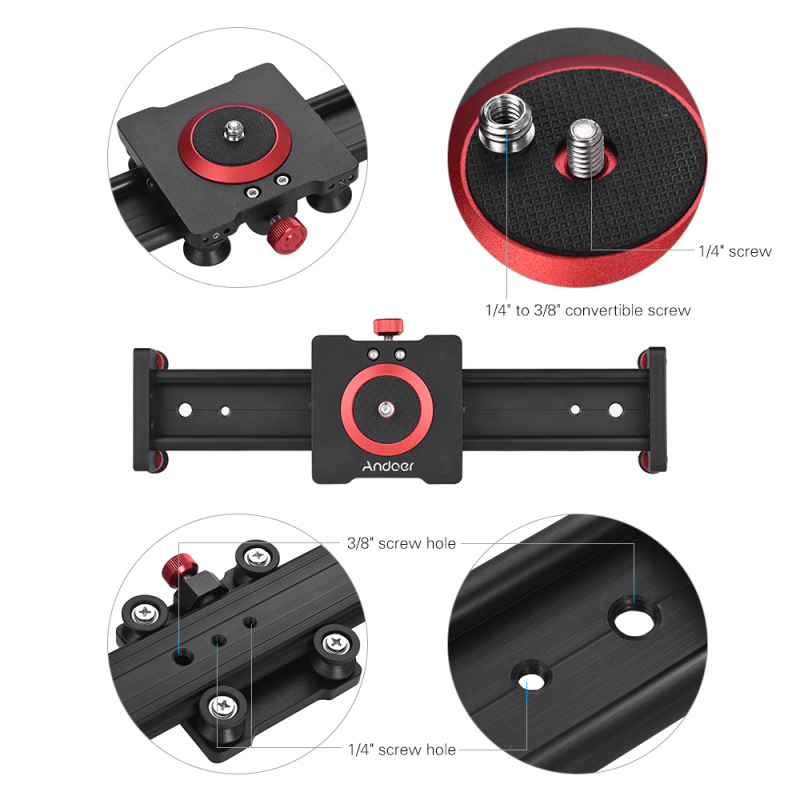 Andoer 50cm/20inch Aluminum Al - огляд і ціна Camera Slider Rail