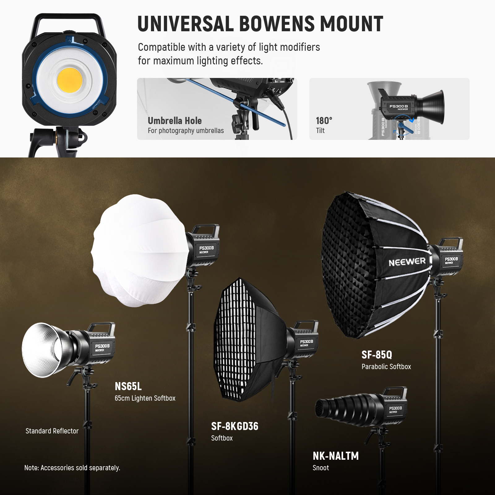 NEEWER FS300B 300W LED Studio  - огляд і ціна Strobe Light Studio
