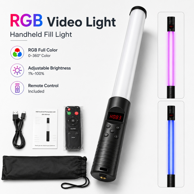 RGB Handheld Video Light Wand, - огляд і ціна Photography Umbrella Lights
