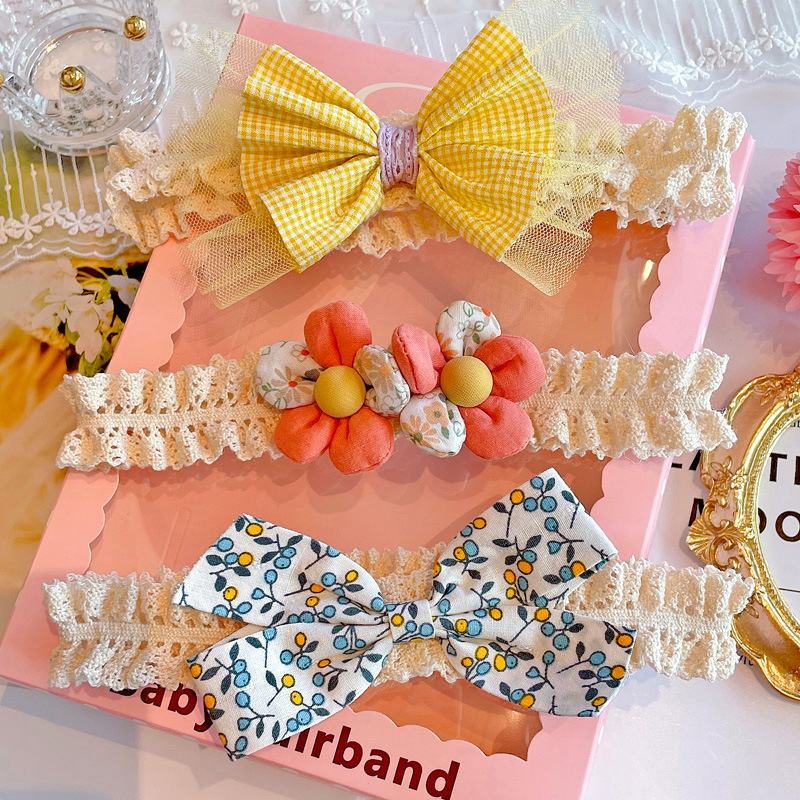 3Pcs/Lot Lace Bow Baby Headban - огляд і ціна Photography Still Life