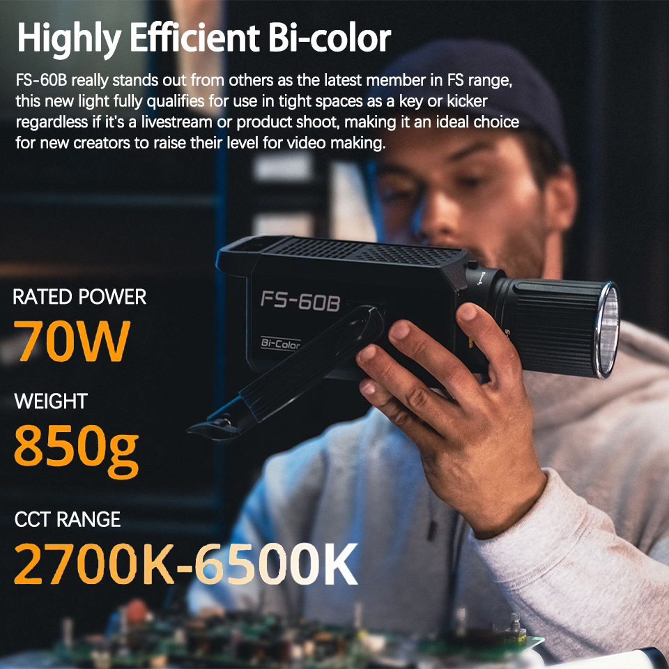 Nanlite FS-60B 70W Bi-color Sp - огляд і ціна Strobe Light Studio