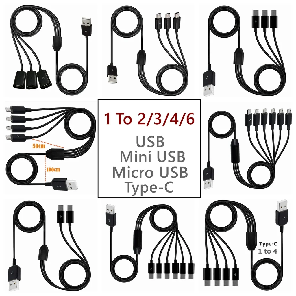 Type-C USB 1 To 2 3 4 6 Port T - огляд і ціна Photography Date
