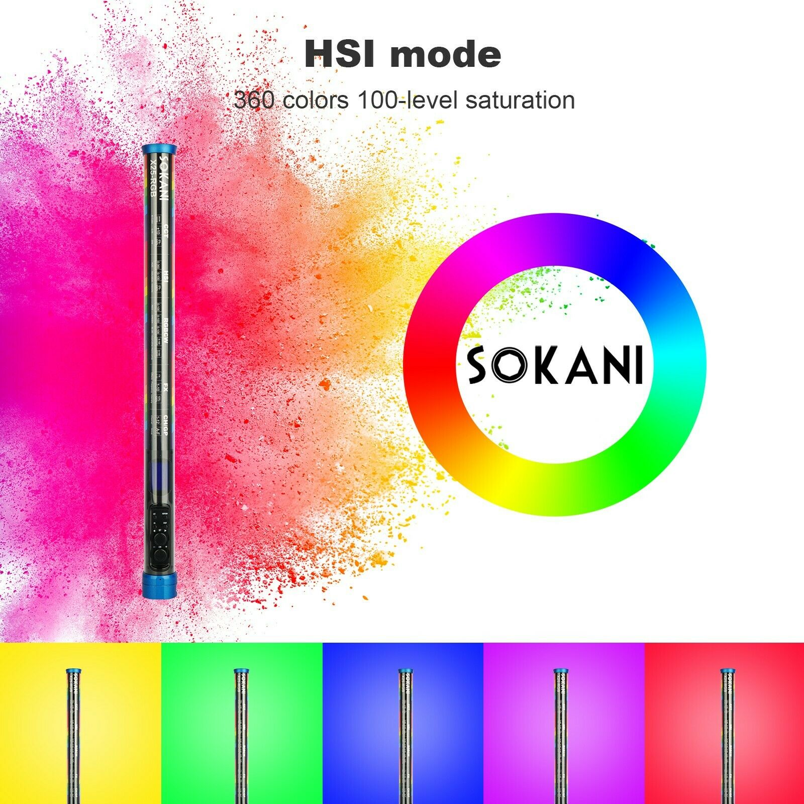Sokani X25 RGB LED Video Light - огляд і ціна Strobe Light Studio