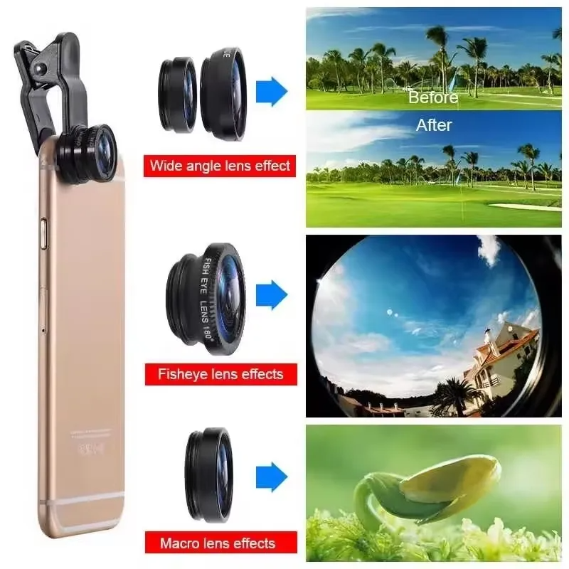 3in1 Clip-On Camera Lens for S - огляд і ціна Photography Kit Xiaomi