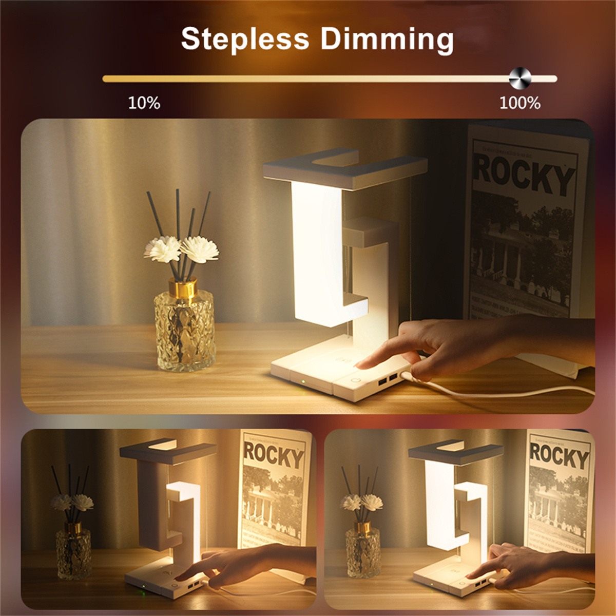 Floating Desk Lamp With Wirele - огляд і ціна Tethering Cable Usb