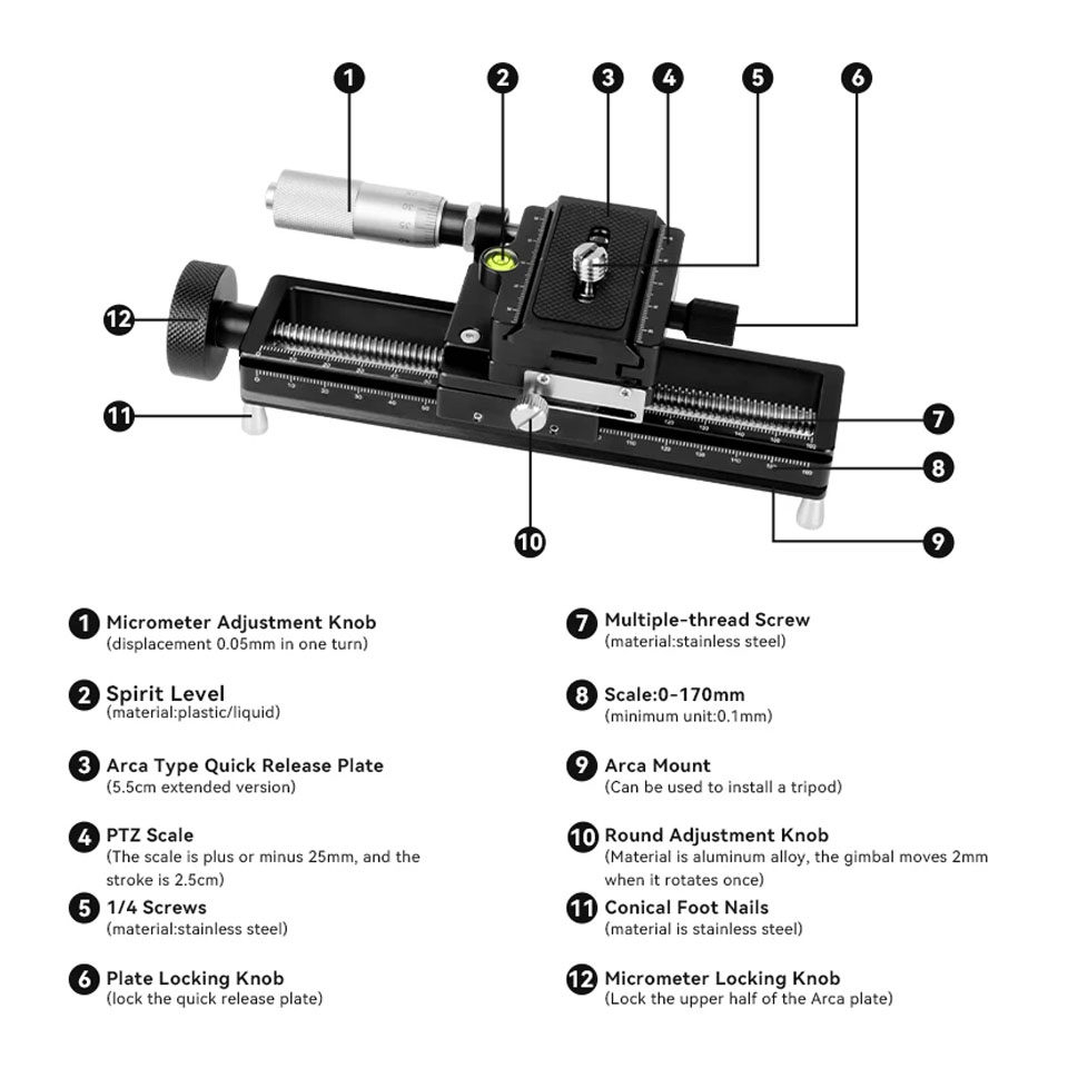 AstrHori AH-MGA170 170mm Camer - огляд і ціна Camera Slider Rail