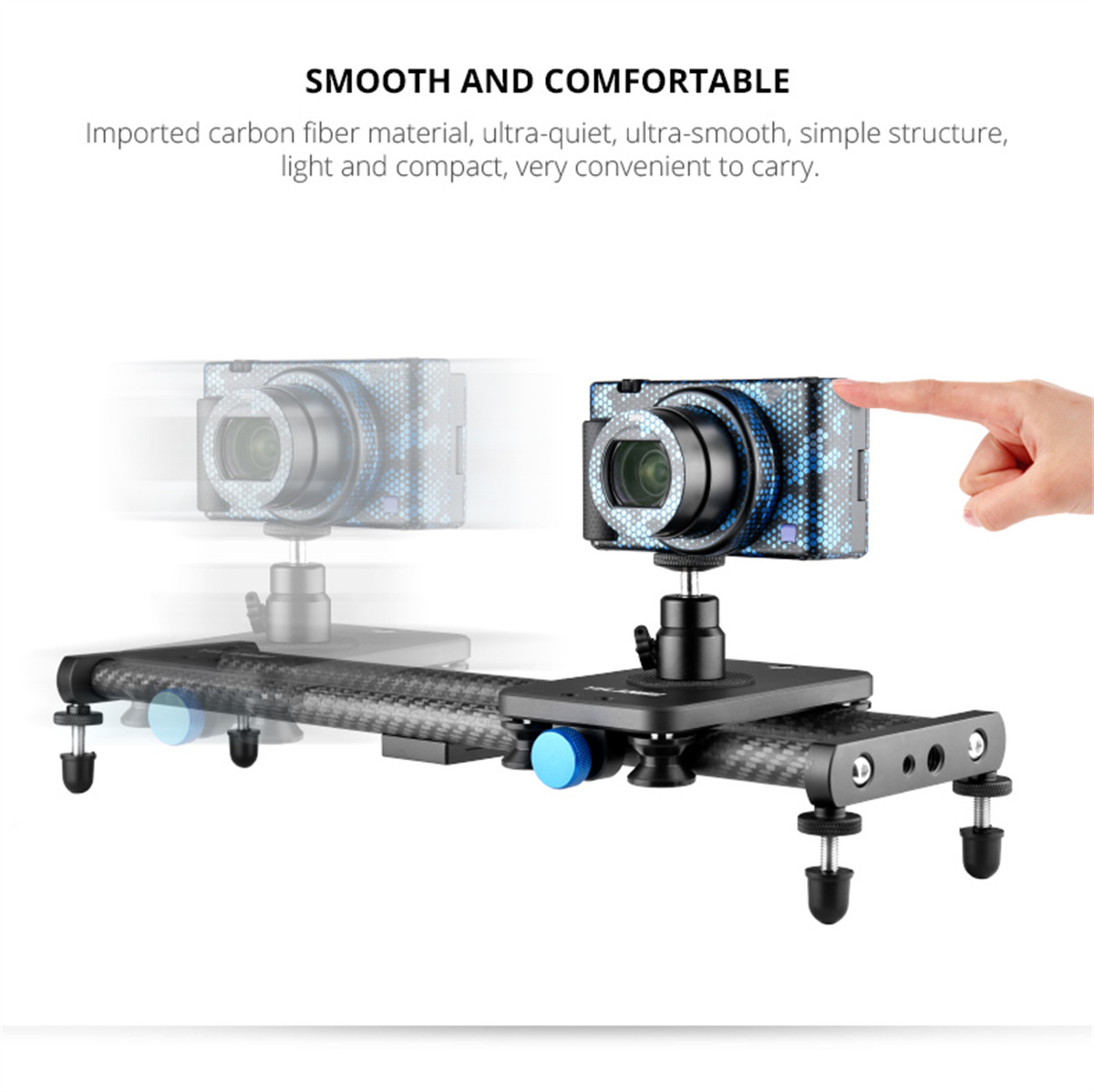 YELANGU 40CM Carbon Fiber Came - огляд і ціна Camera Slider Rail