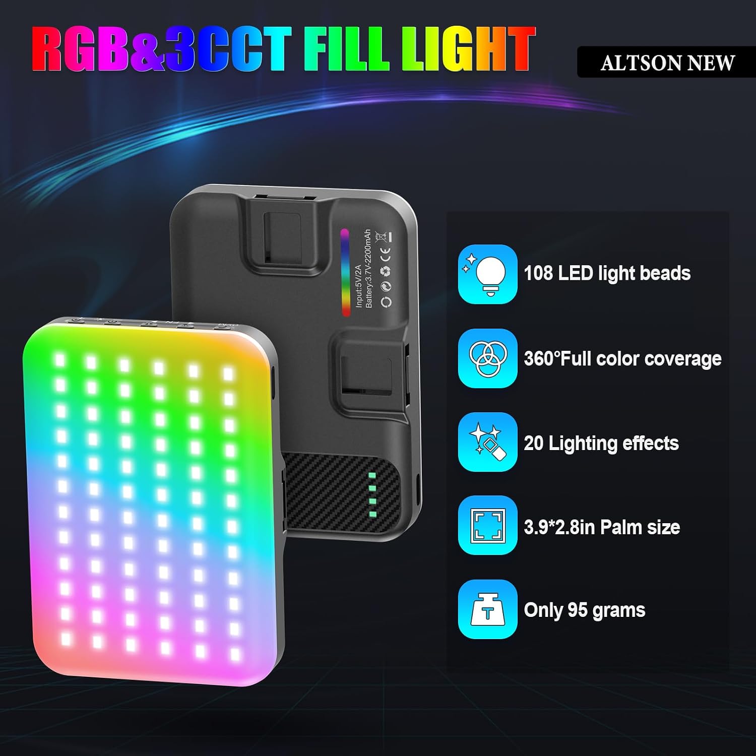 108 LED RGB Video Light, 2500K - огляд і ціна Photography Video